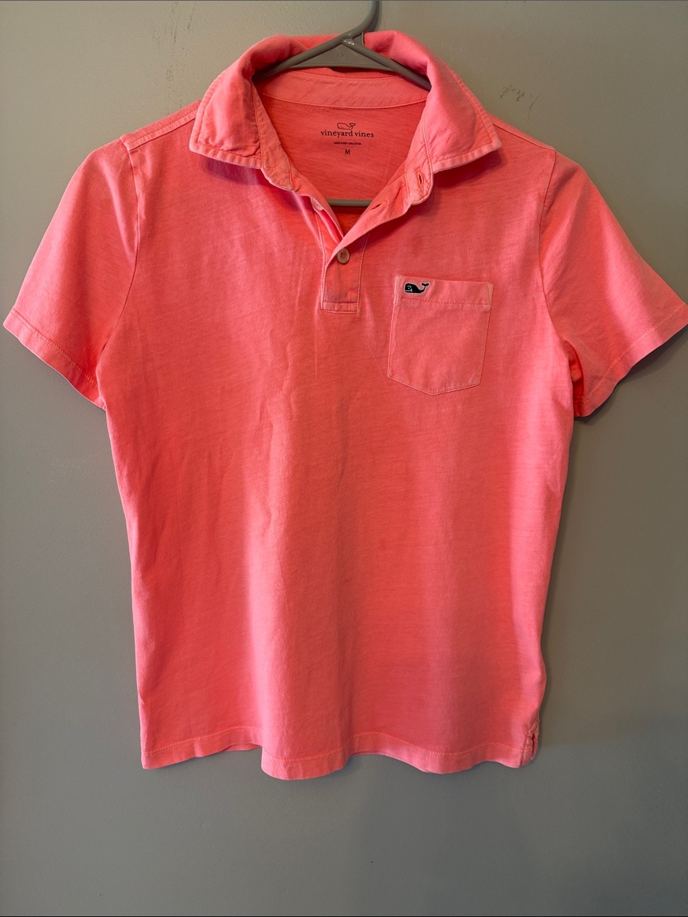Vineyard Vines Coral Pink Short-Sleeve Polo